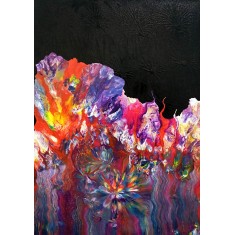 Mahira Ali, 20 x 30 Inch, Acrylic On Canvas. Abstract  Painting, AC-MAALI-003